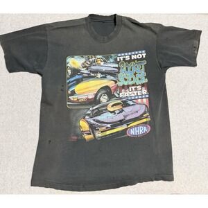 VTG 90s NHRA Its Not Rocket Science Its Faster Graphic Medium T Shirt Distressed